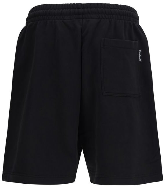 Palm Angels Palm Angels Black Cotton Bermuda Shorts Zwart