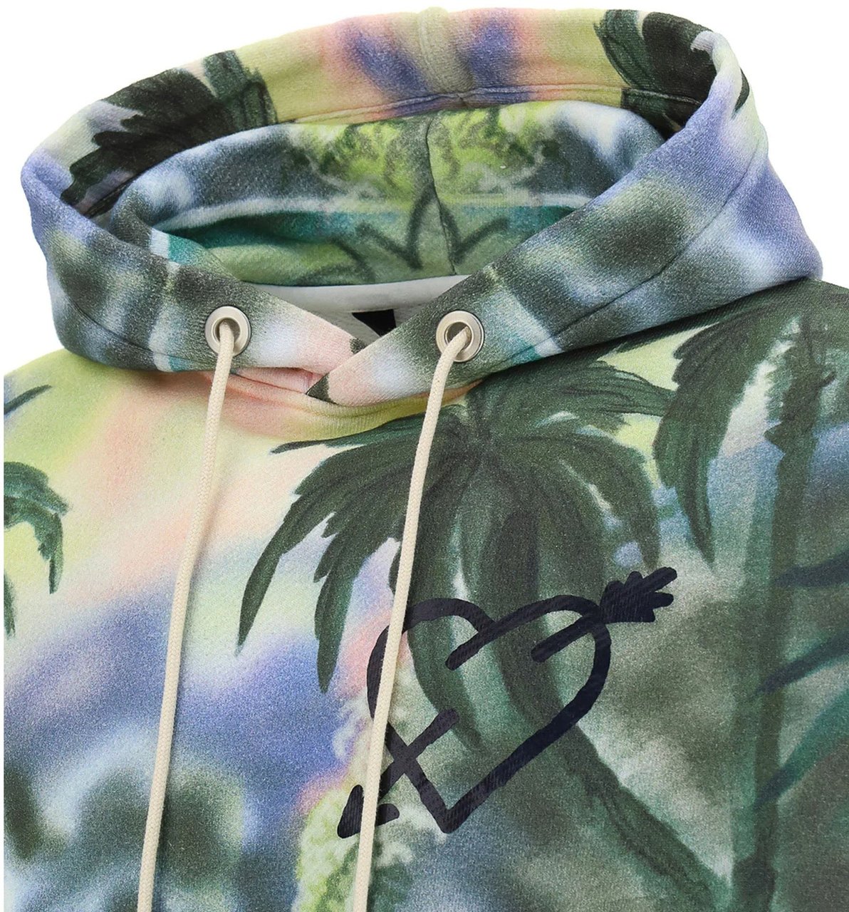 Palm Angels Cotton Hooded Sweatshirt Groen