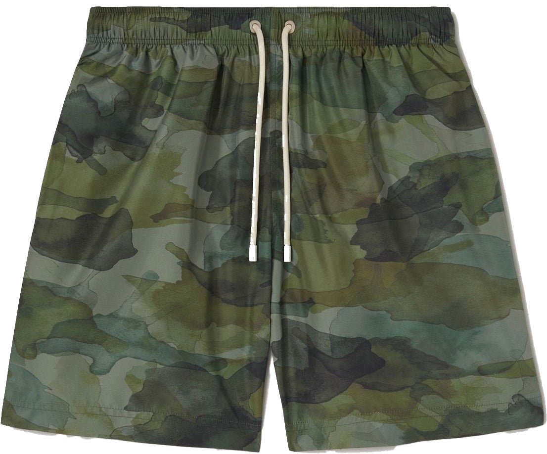 Palm Angels Camouflage Swim Shorts Groen