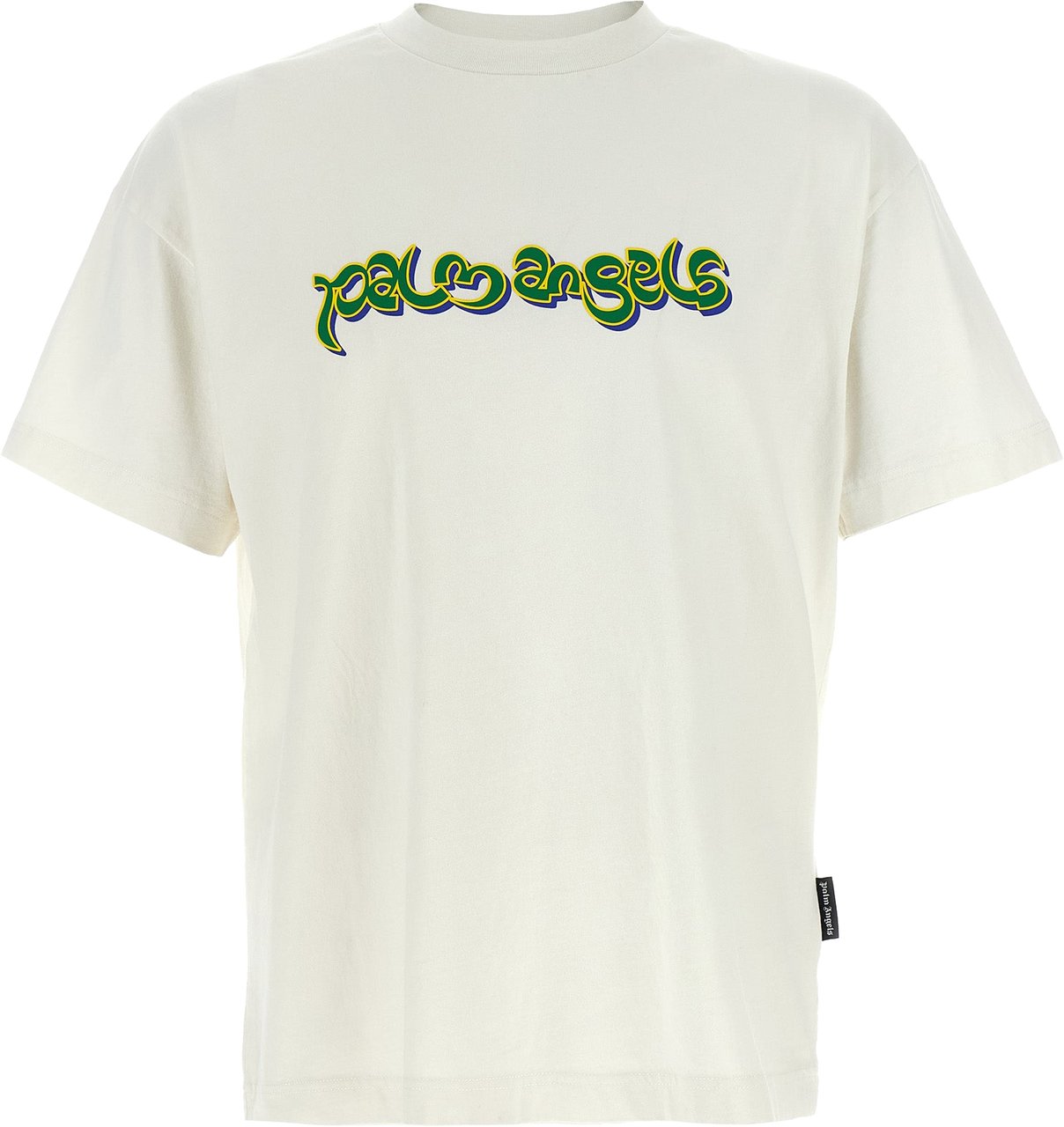 Palm Angels White Cotton T-Shirt Wit