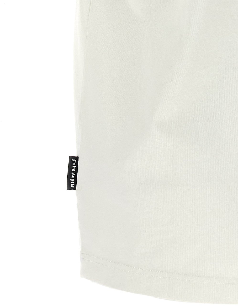 Palm Angels White Cotton T-Shirt Wit