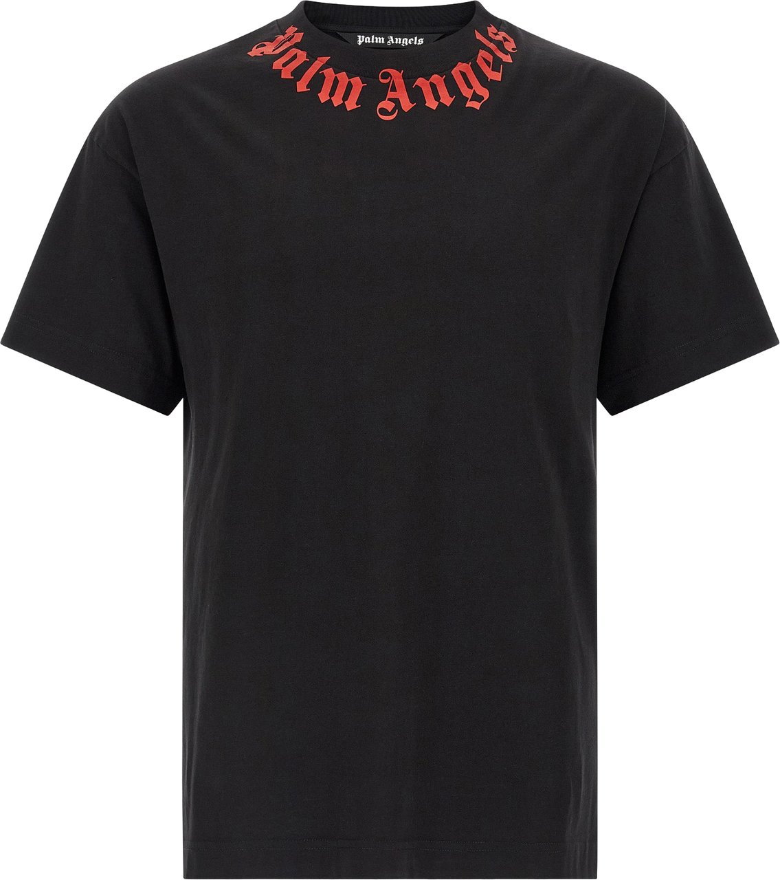 Palm Angels Black Cotton T-Shirt Zwart