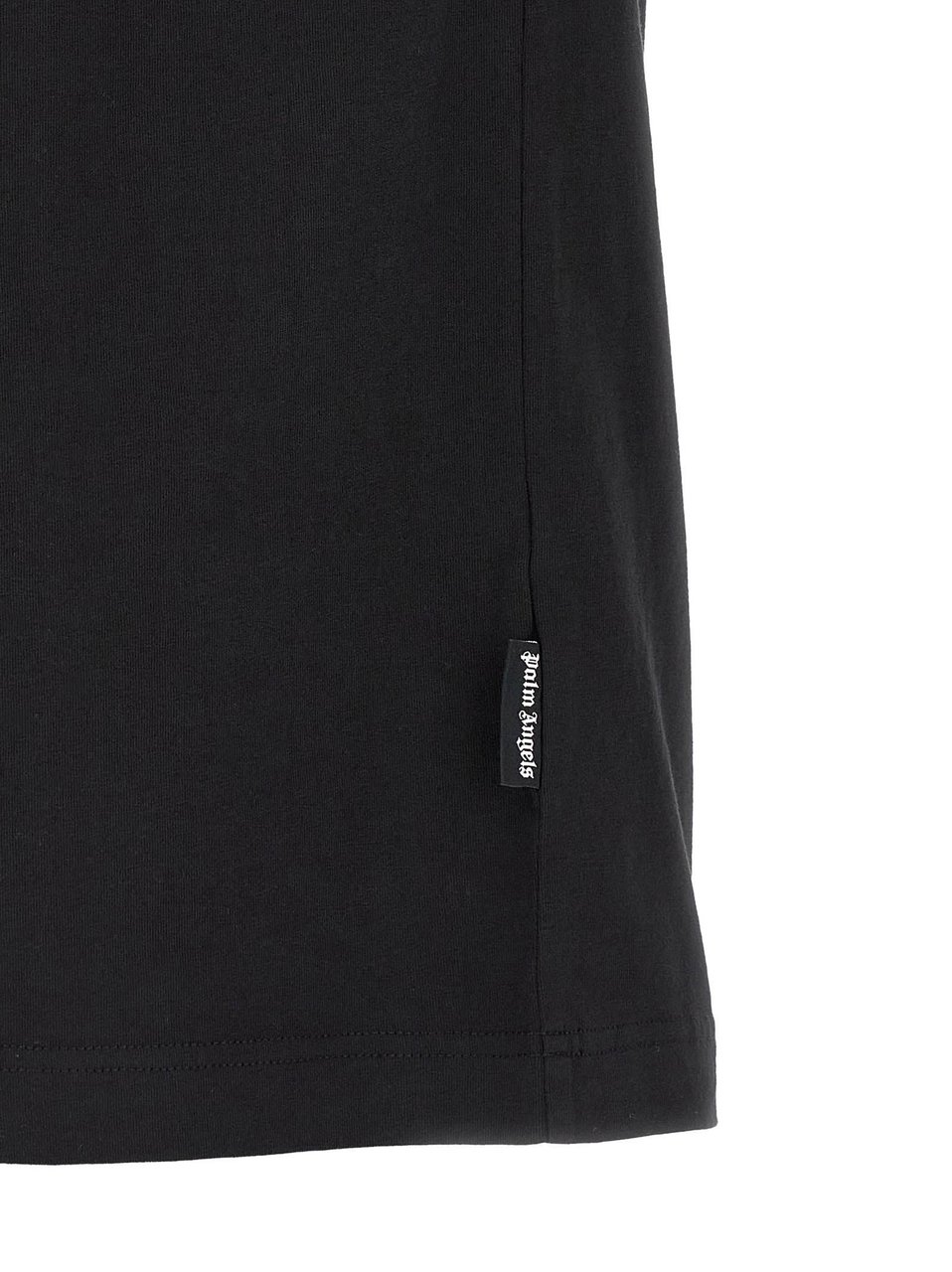 Palm Angels Black Cotton T-Shirt Zwart