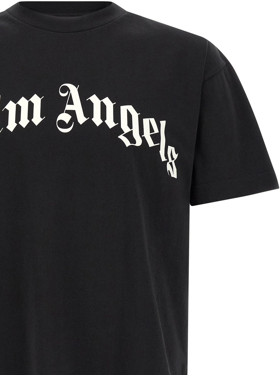 Palm Angels Bicolor Cotton T-Shirt Wit