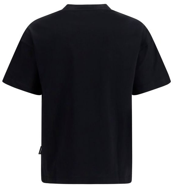 Palm Angels Black Cotton T-Shirt Zwart