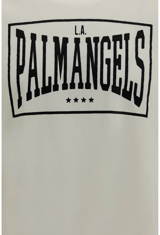 Palm Angels Beige Cotton T-Shirt Beige