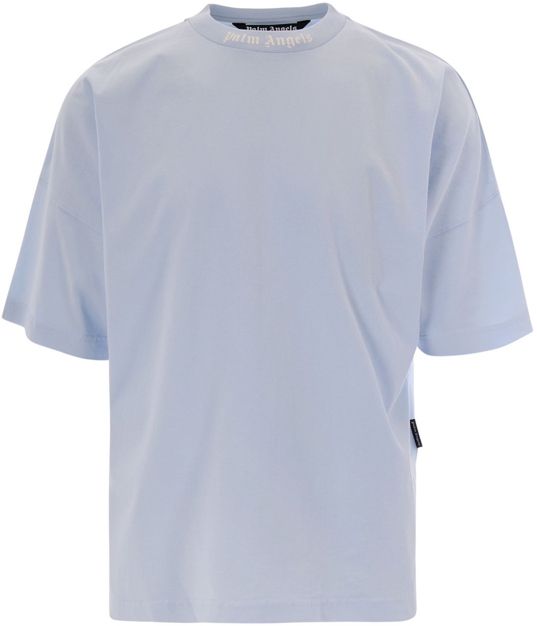 Palm Angels T-Shirts And Polos Baby Blue Off White Lichtblauw