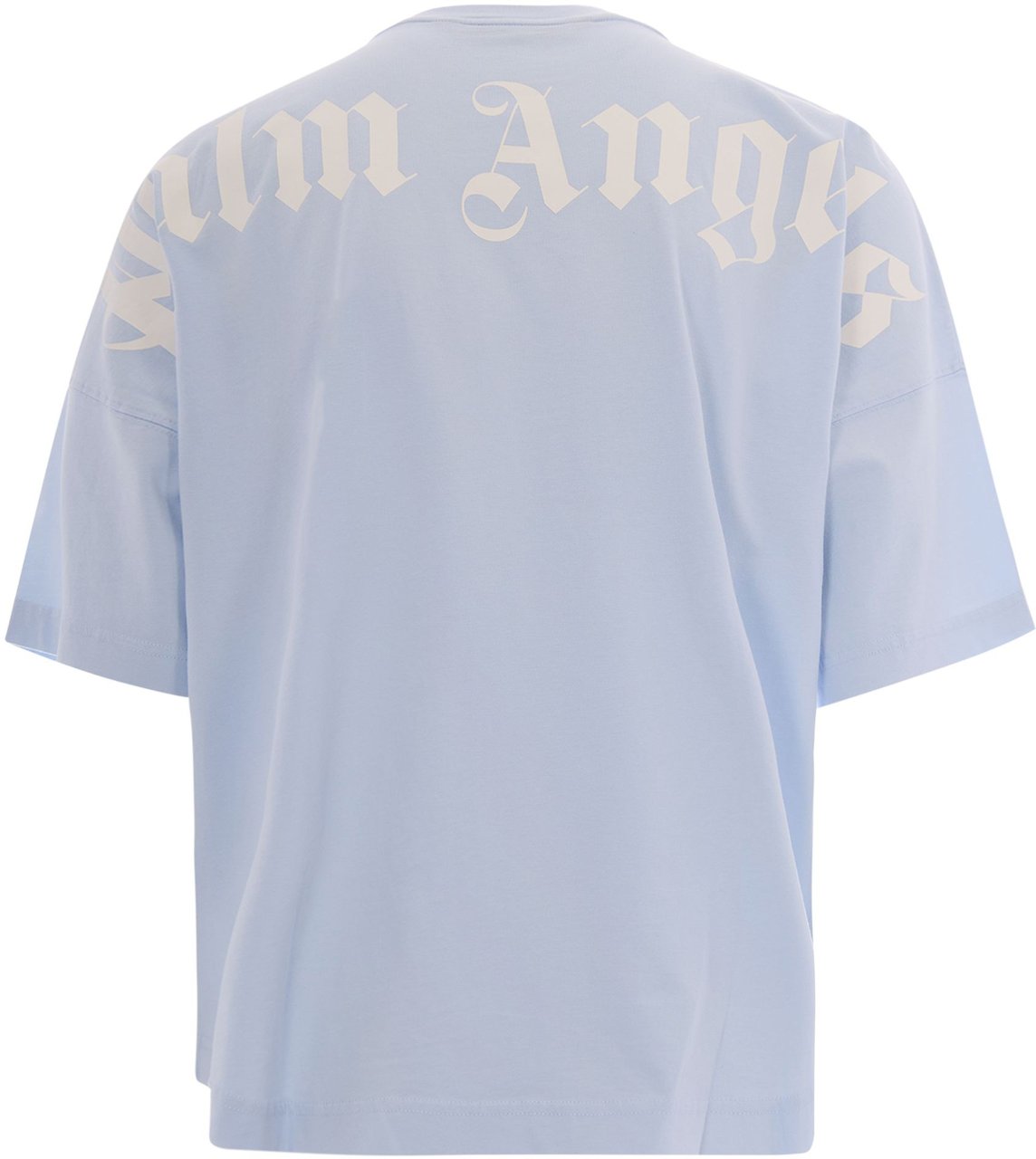 Palm Angels T-Shirts And Polos Baby Blue Off White Lichtblauw
