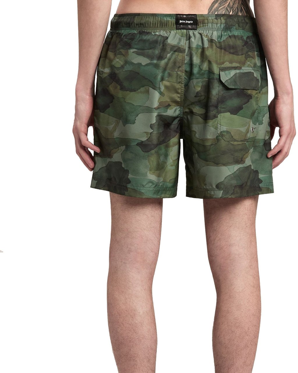 Palm Angels Camouflage Swim Shorts Groen