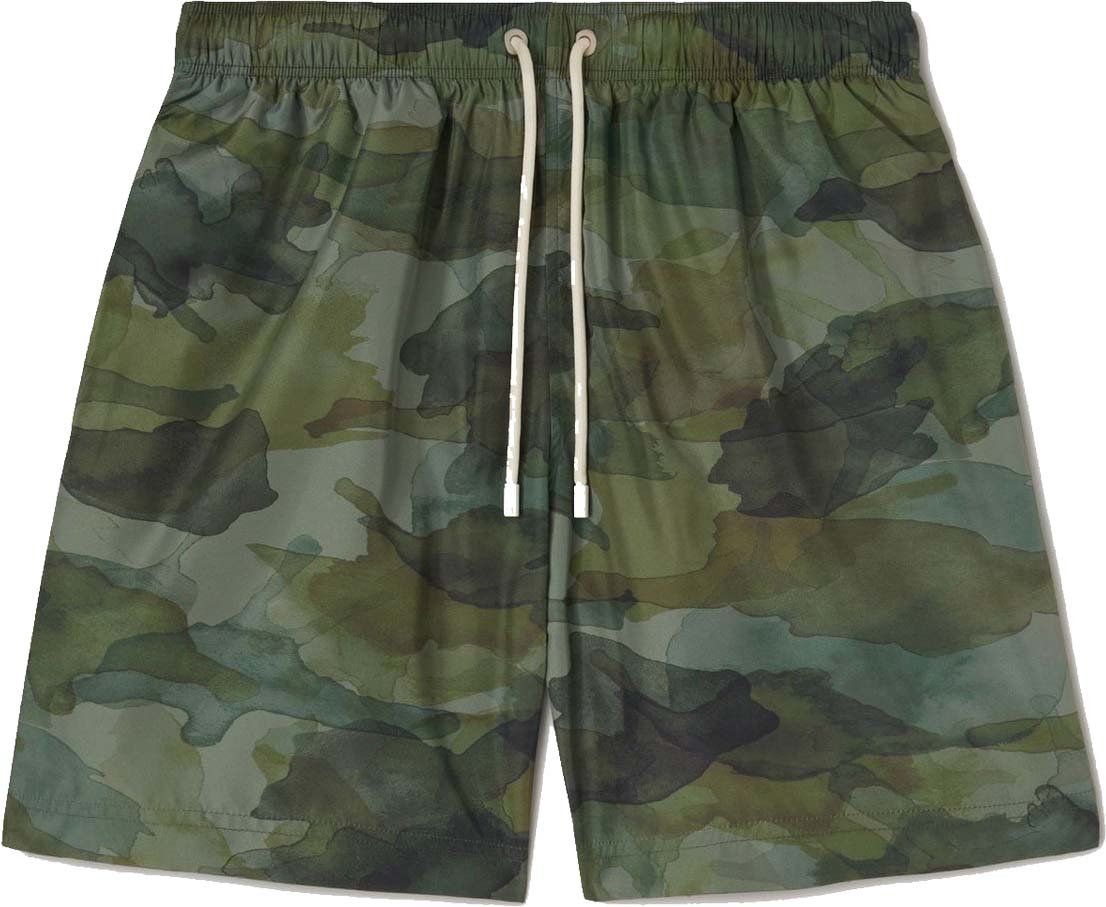 Palm Angels Camouflage Swim Shorts Groen