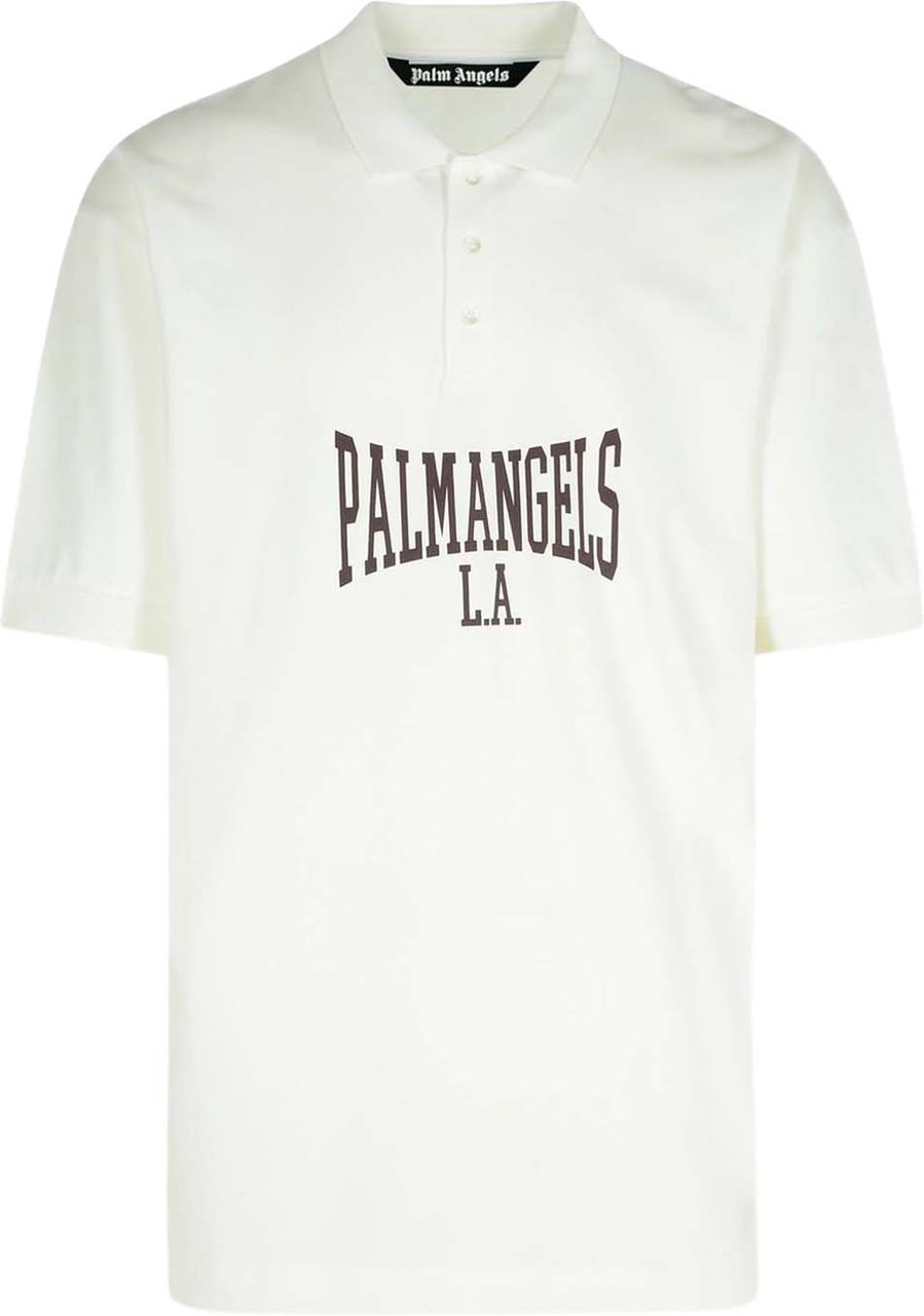 Palm Angels College Logo Polo Wit