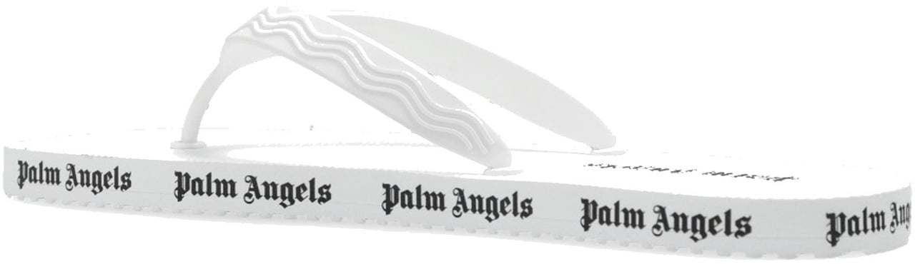 Palm Angels Flip Flop Slides Wit