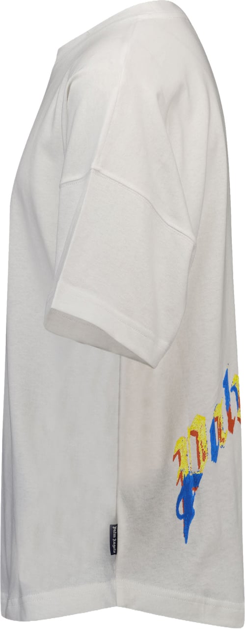 Palm Angels Kinder Unisex T-Shirt In Wit Wit