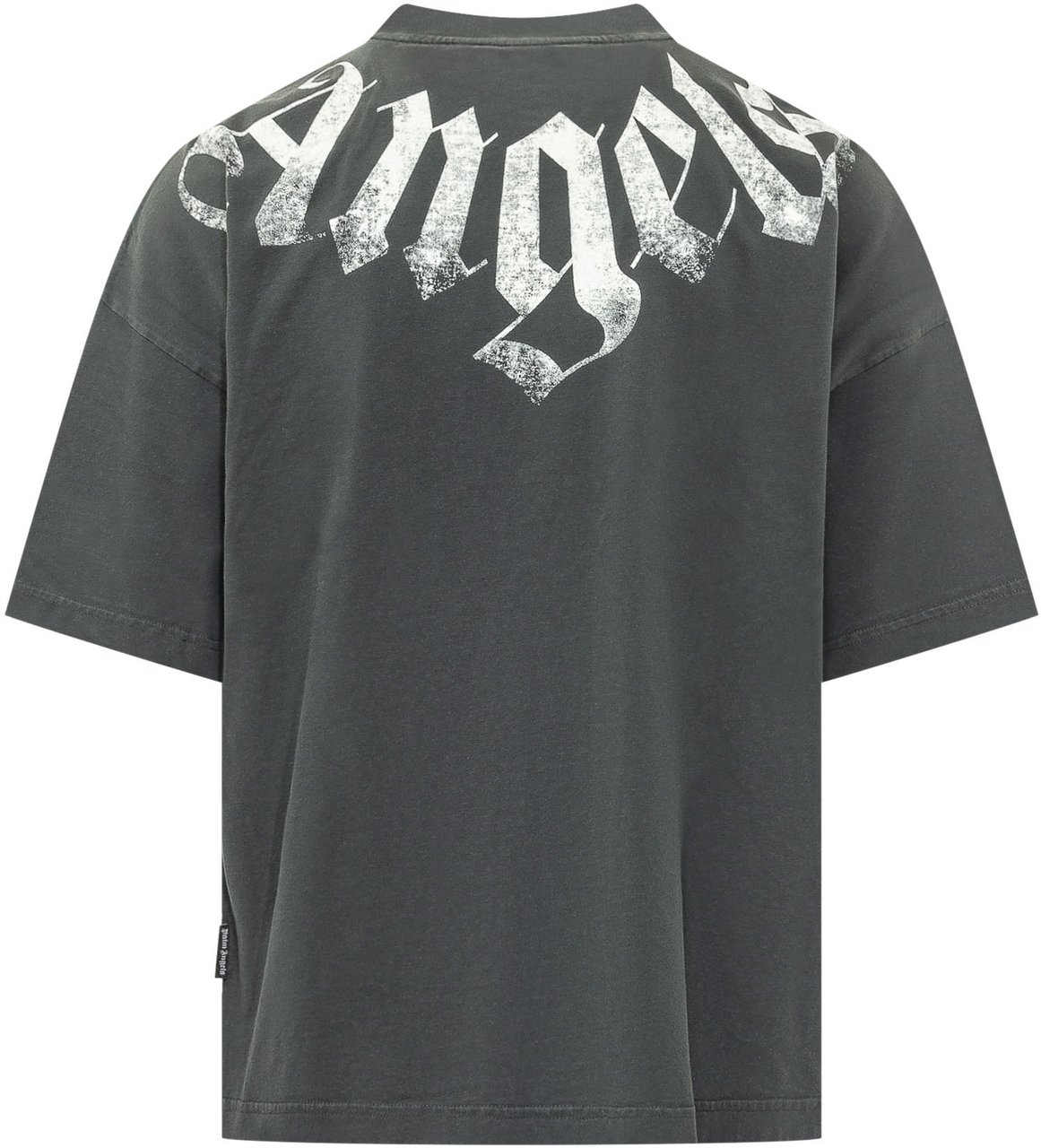 Palm Angels T-shirt con Logo ad Arco Donkergrijs