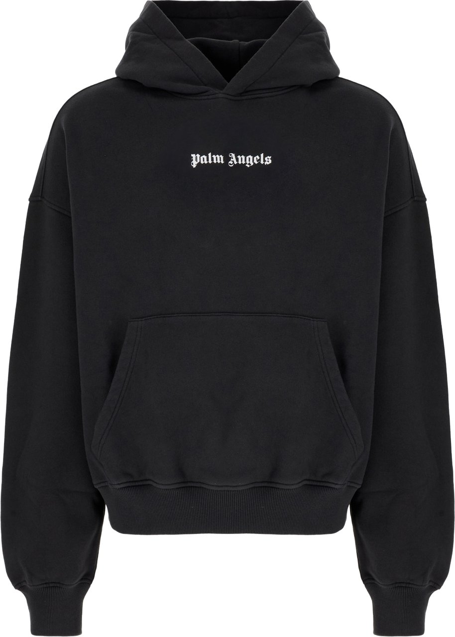 Palm Angels Black cotton sweatshirt Zwart