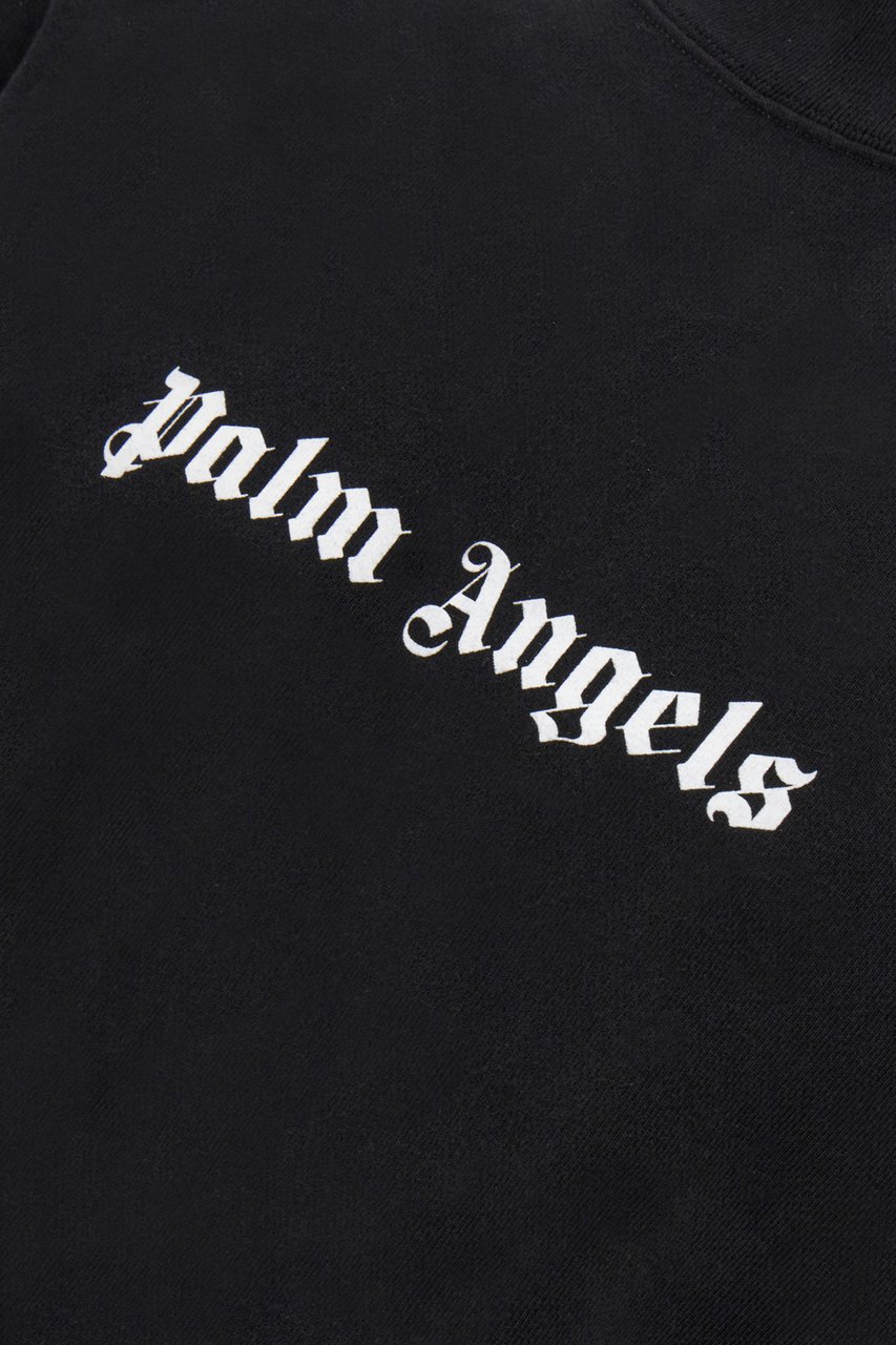 Palm Angels Black cotton sweatshirt Zwart