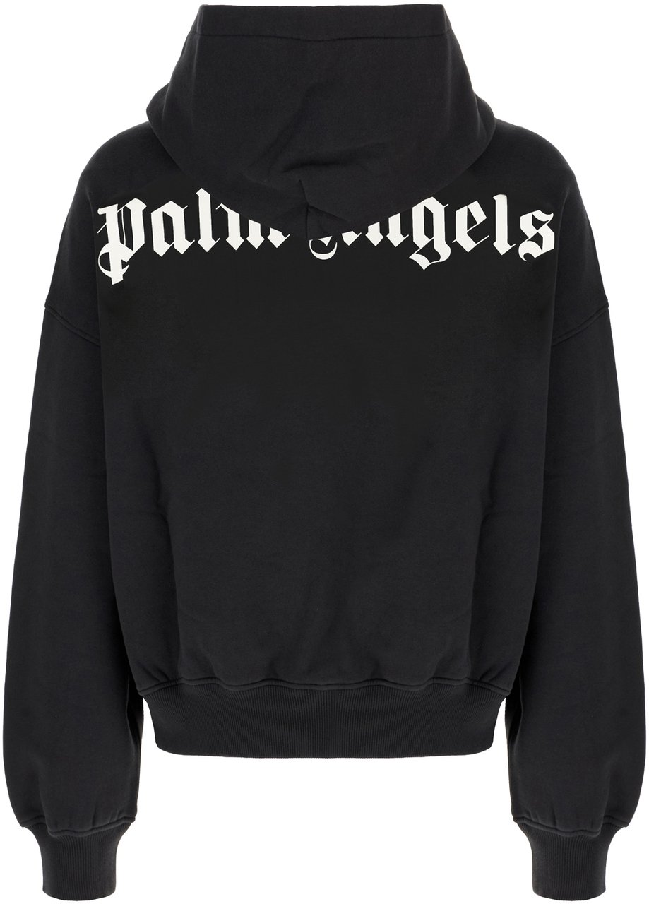 Palm Angels Black cotton sweatshirt Zwart