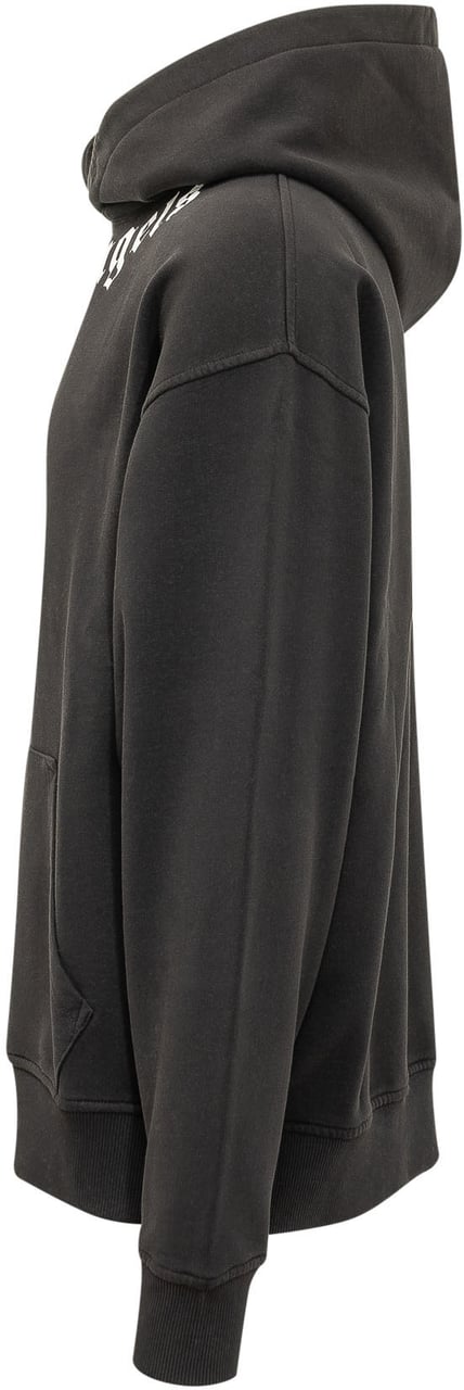 Palm Angels Felpa con Cappuccio e Logo sul Collo Donkergrijs