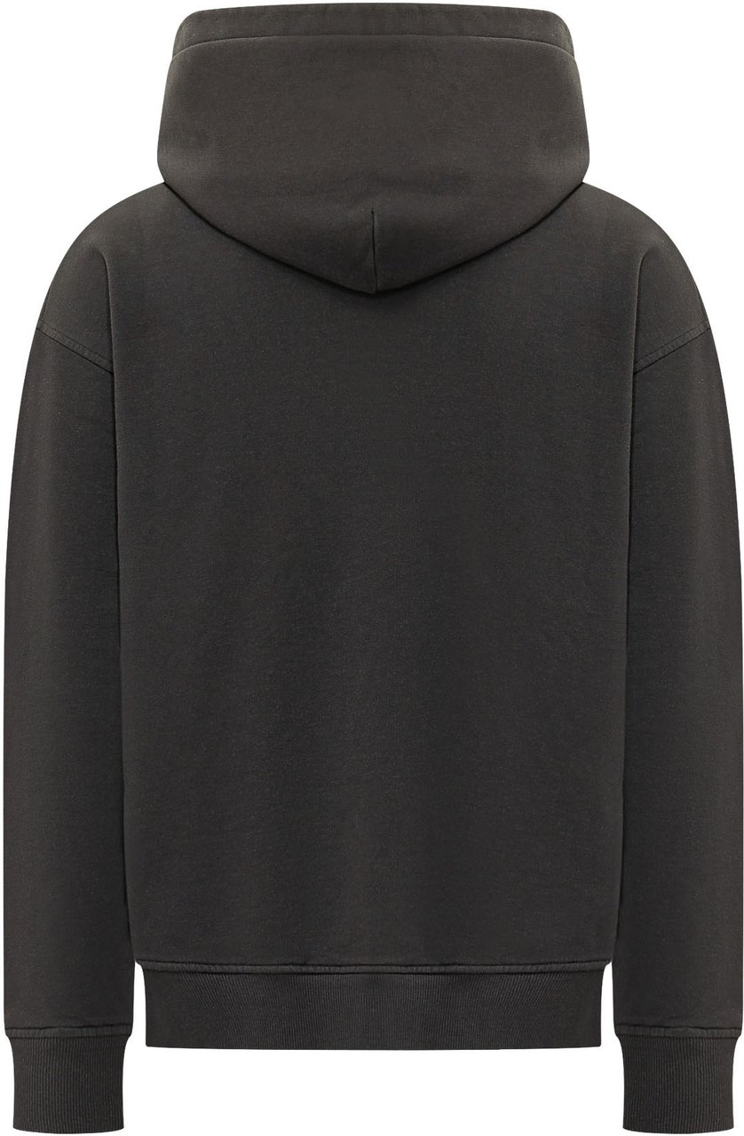 Palm Angels Felpa con Cappuccio e Logo sul Collo Donkergrijs