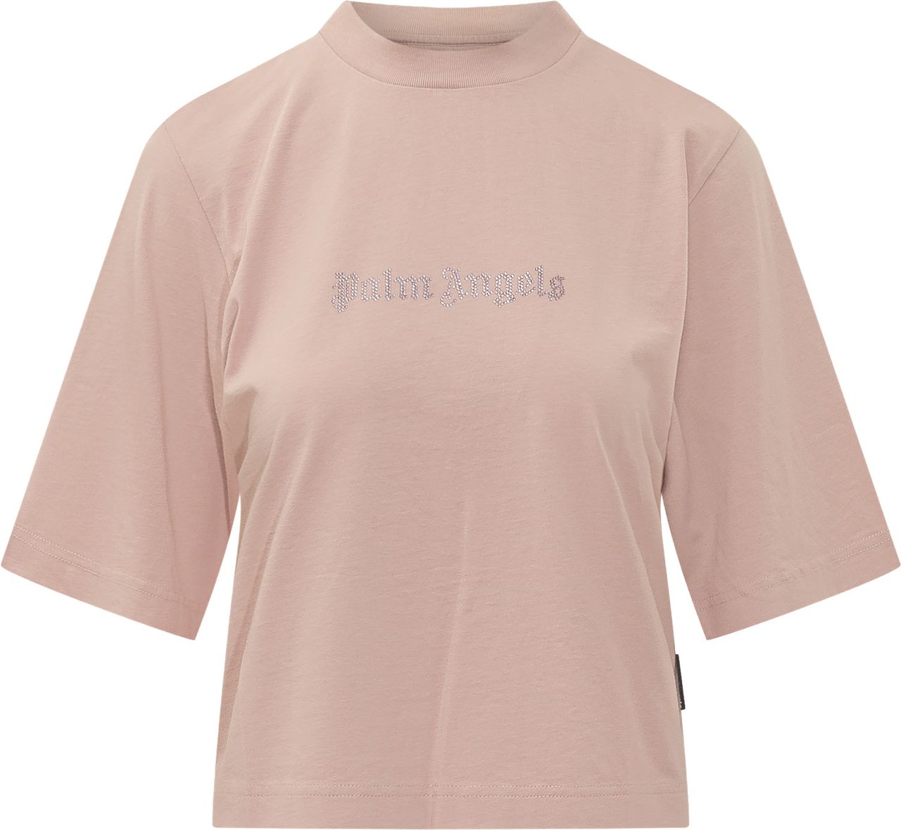 Palm Angels RHINESTONE BOXY TEE Roze