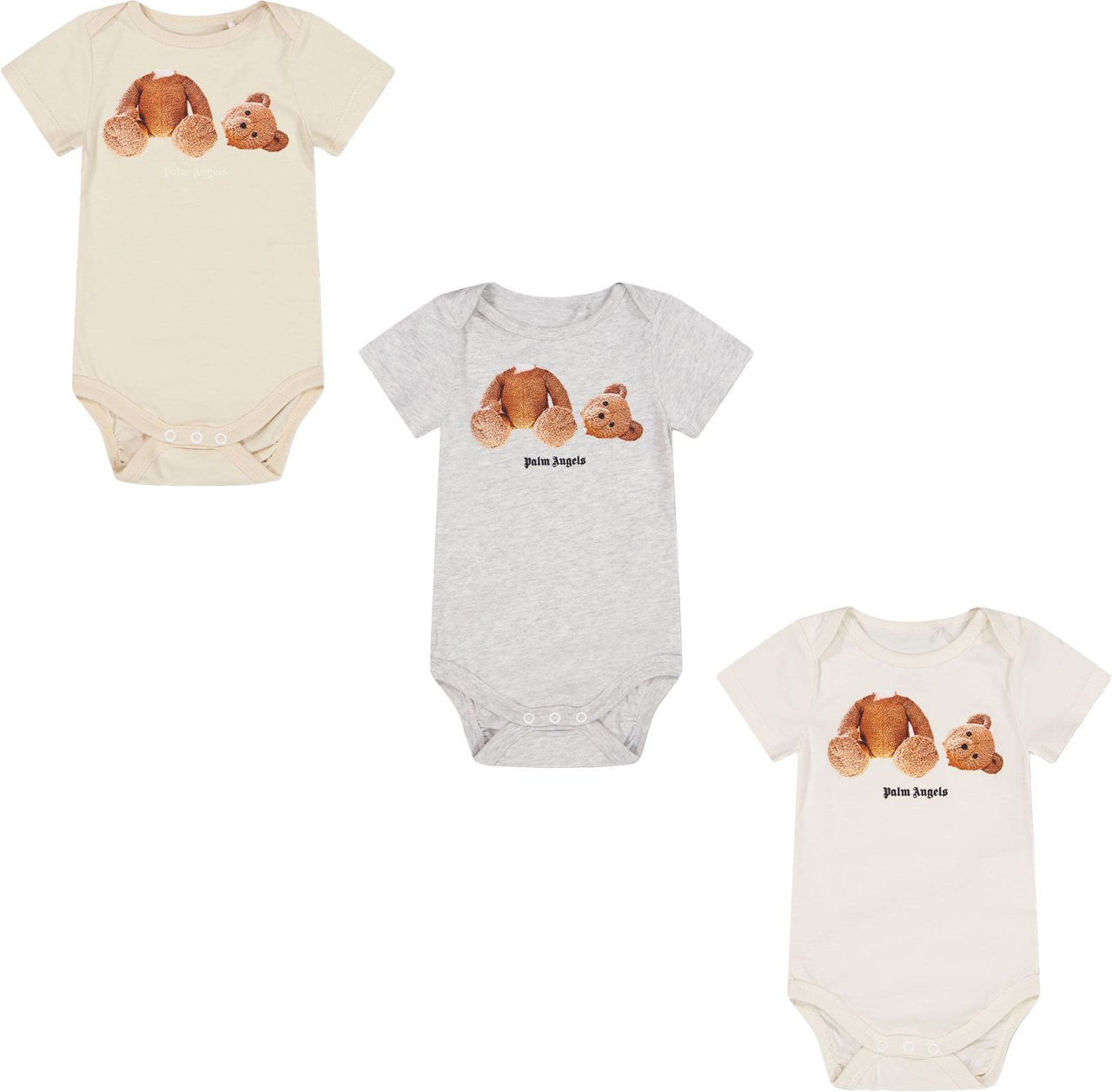 Palm Angels Palm Angels Baby Jongens Rompertje In Beige Beige