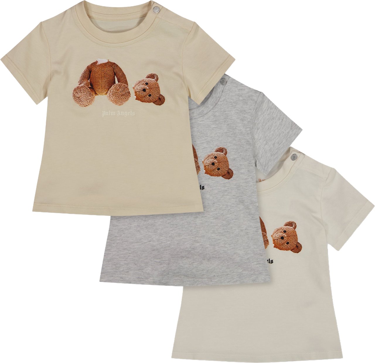 Palm Angels Baby Jongens T-Shirt In Beige Beige