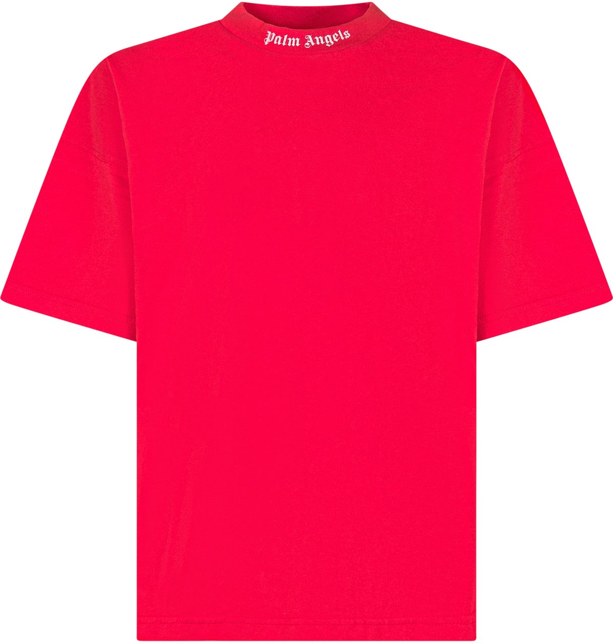 Palm Angels Palm Angels T-Shirt Girocollo con Logo Rosso Rood