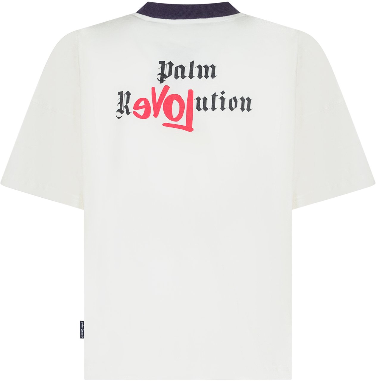 Palm Angels Palm Angels Kids T-shirt Bianco con Stampa Flag Wit