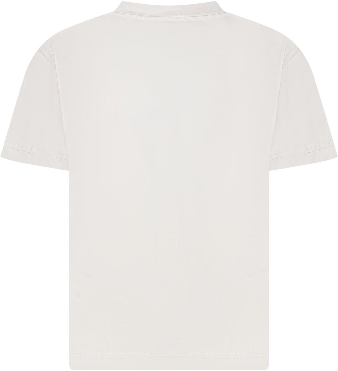 Palm Angels T-shirt Regular con Logo Frontale Wit