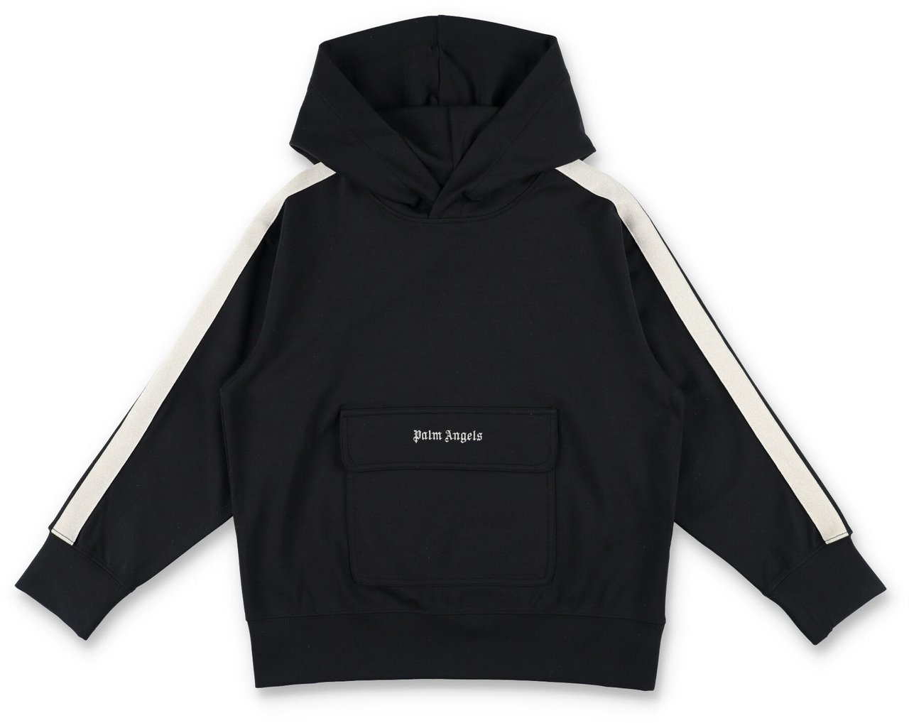Palm Angels Fleece Hoodie Track Nero Zwart