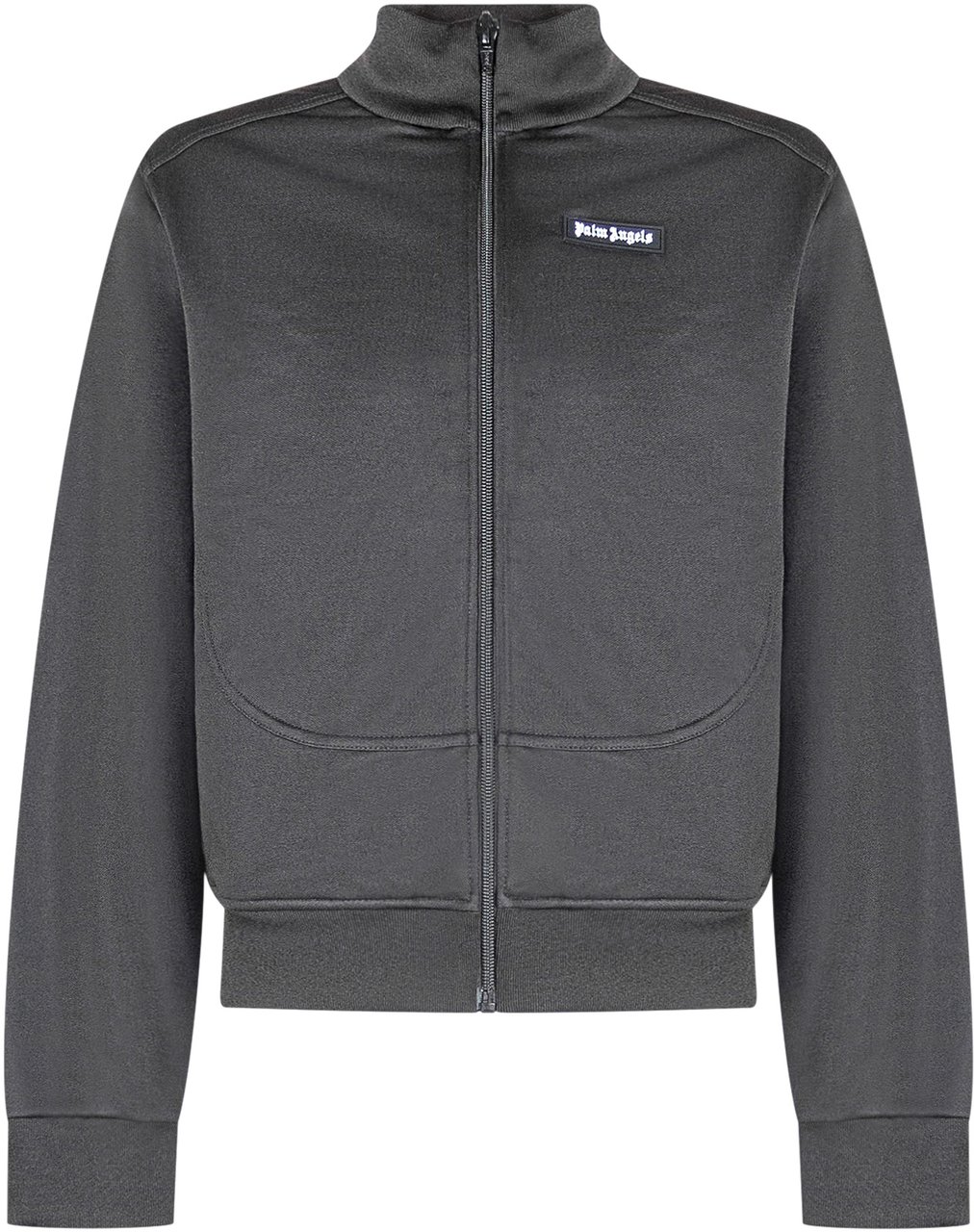 Palm Angels Felpa Nera con Zip e Logo Palm Angels Kids Zwart