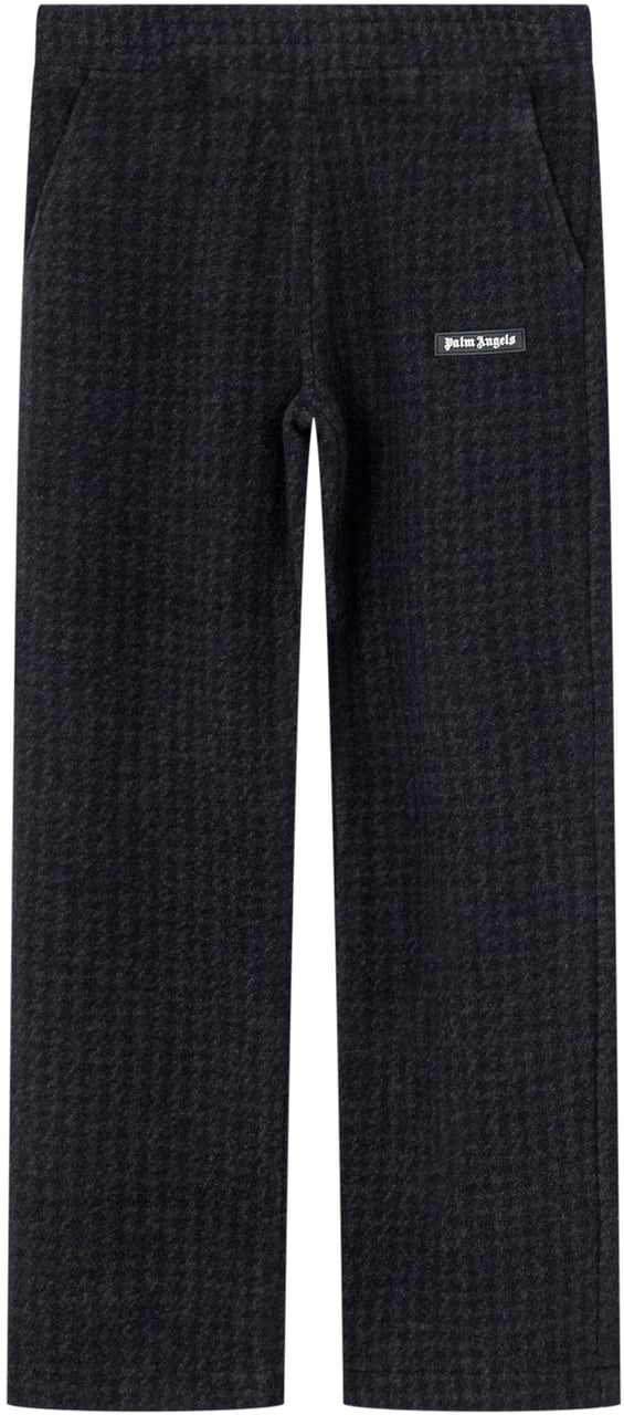 Palm Angels Palm Angels Pantaloni Neri in Tessuto Gessato Blauw