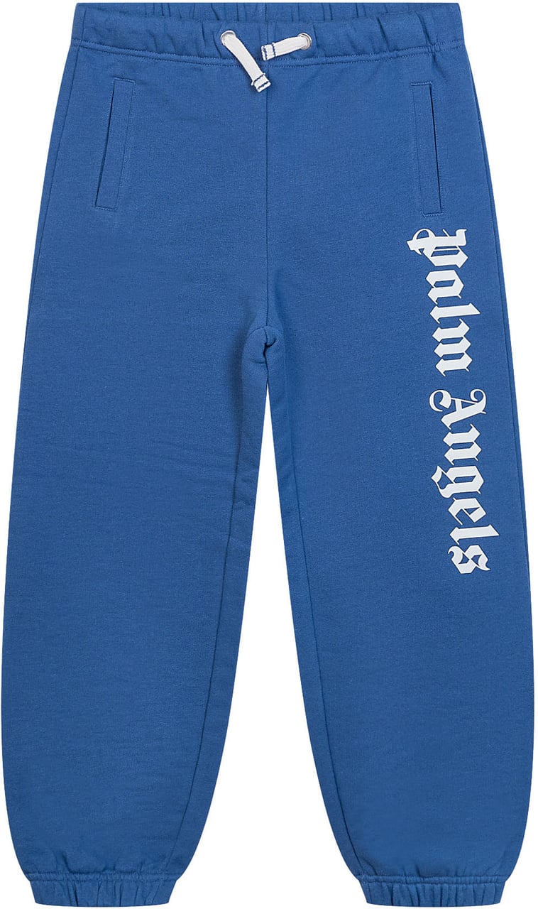 Palm Angels Pantaloni Jogger con Stampa Logo Blauw