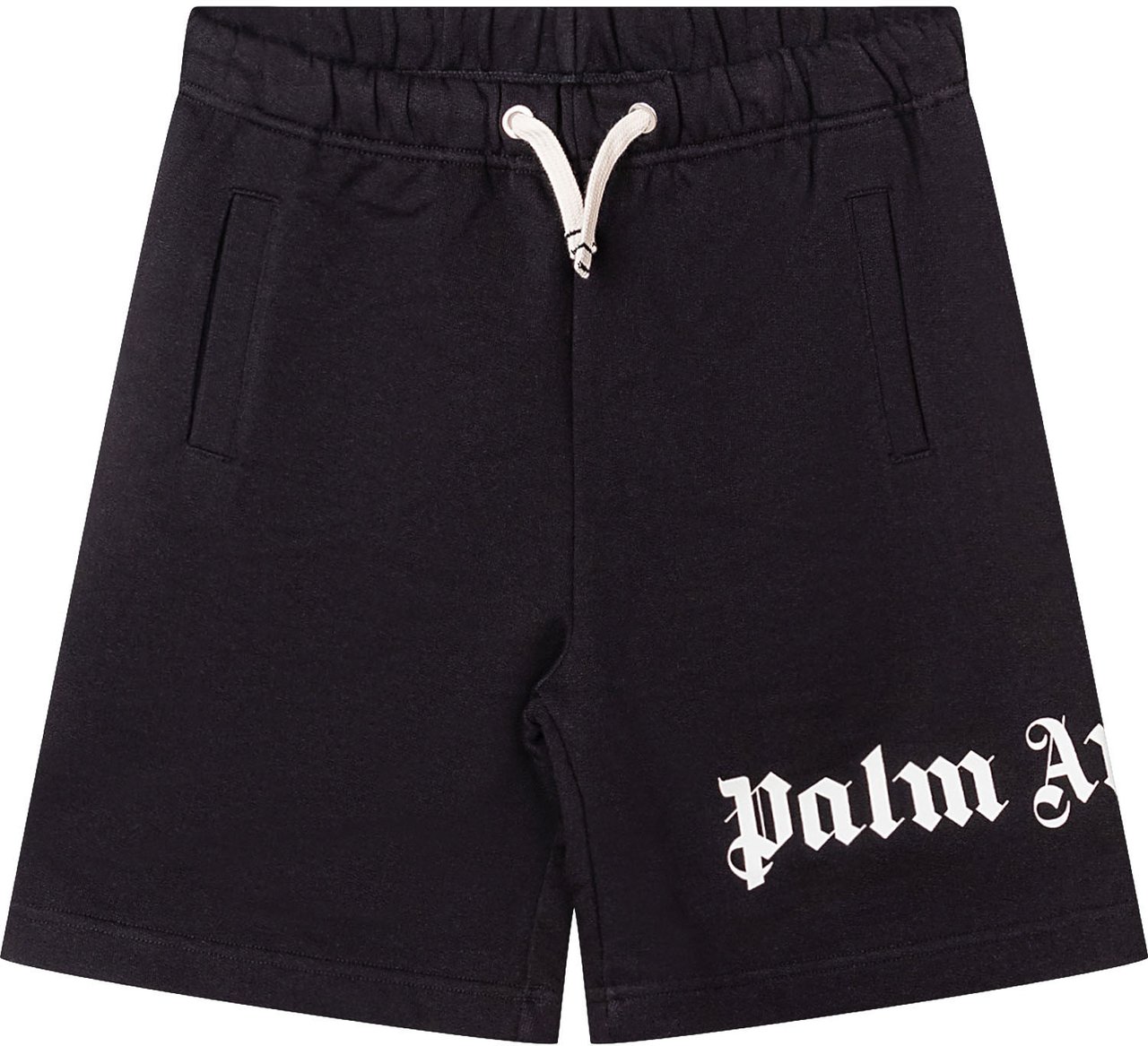 Palm Angels Pantaloni Corti Jogger con Stampa Logo Zwart