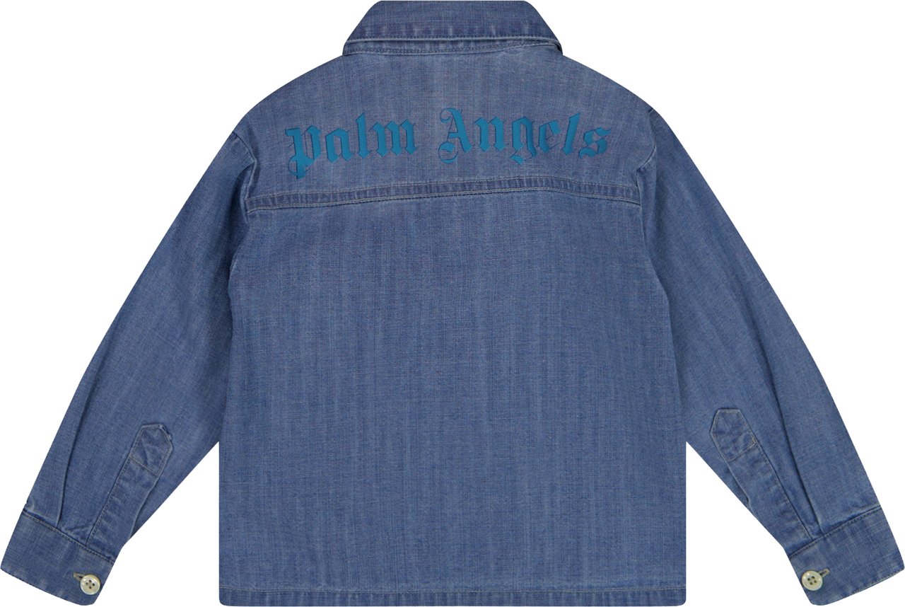 Palm Angels Palm Angels Baby Jongens Blouse In Licht Blauw Blauw