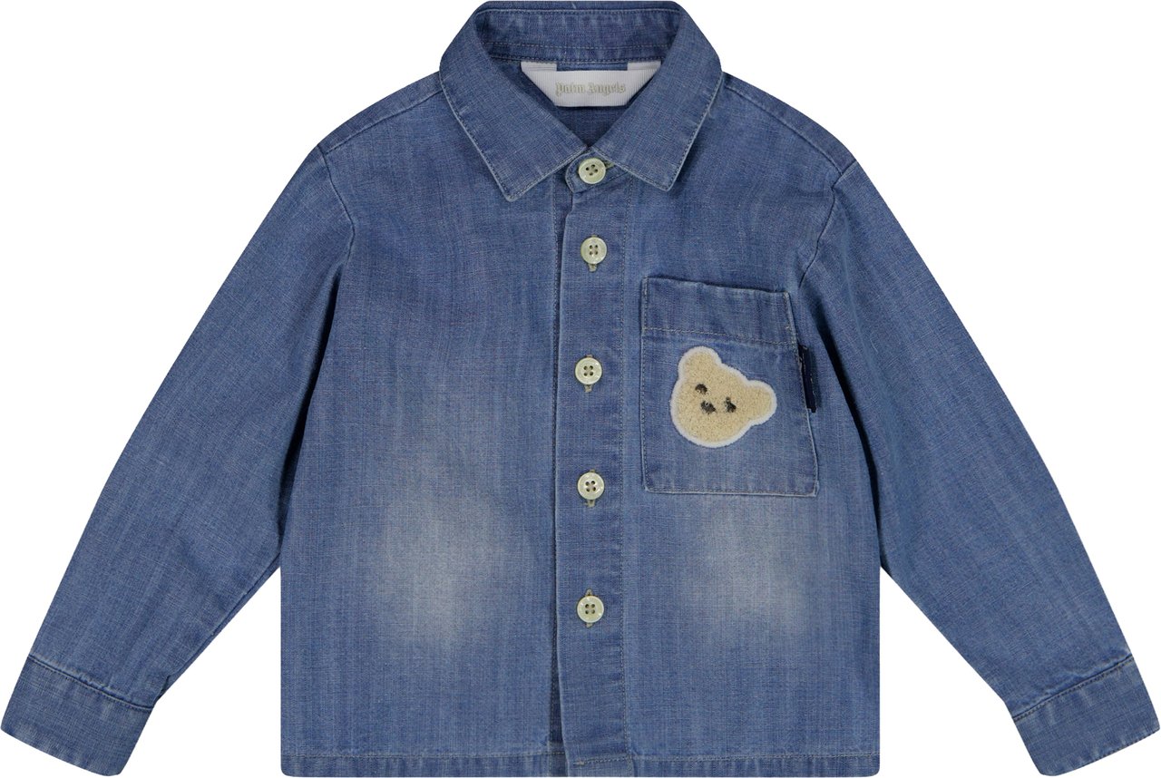 Palm Angels Palm Angels Baby Jongens Blouse In Licht Blauw Blauw