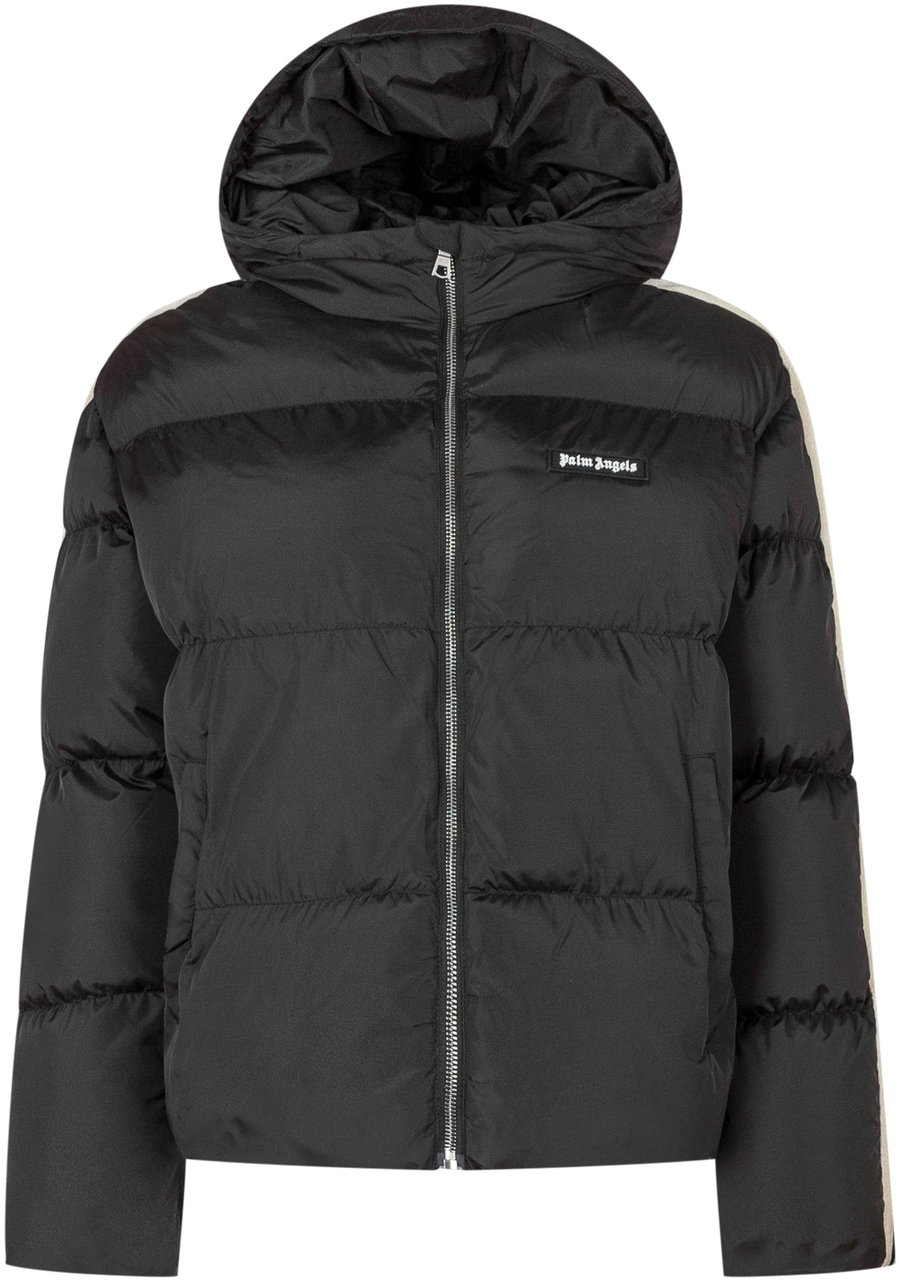 Palm Angels Palm Angels Piumino Nero con Cappuccio Zwart