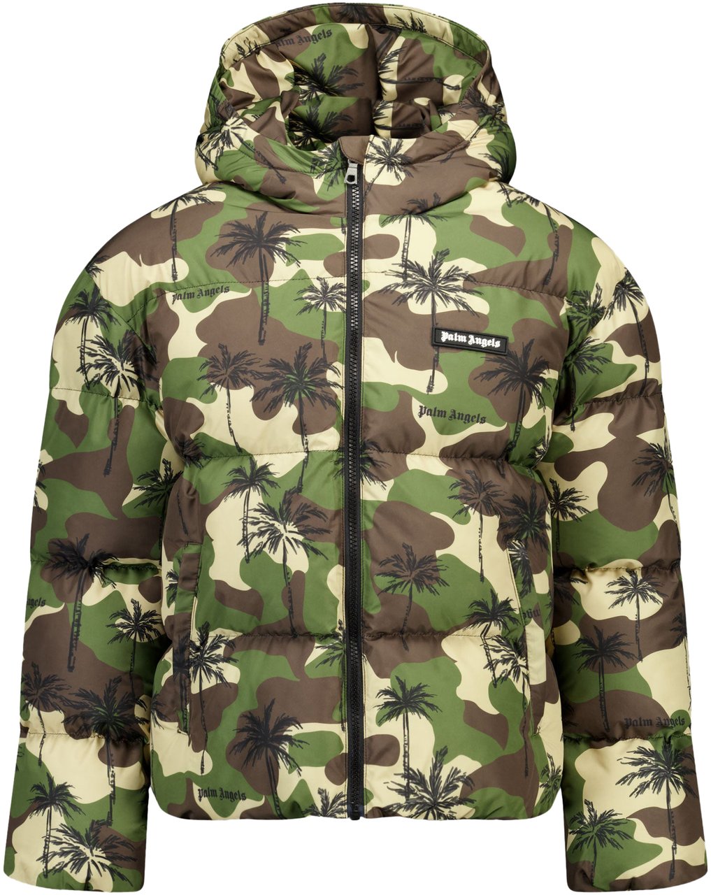 Palm Angels Palm Angels Kinder Jongens Winterjas In Army Groen