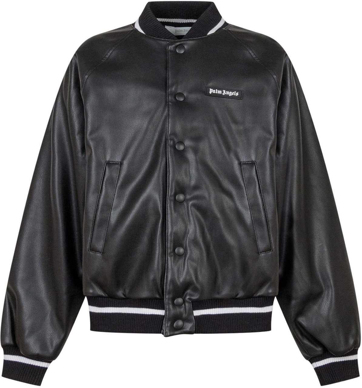 Palm Angels Palm Angels Giacca Bomber in Ecopelle Zwart