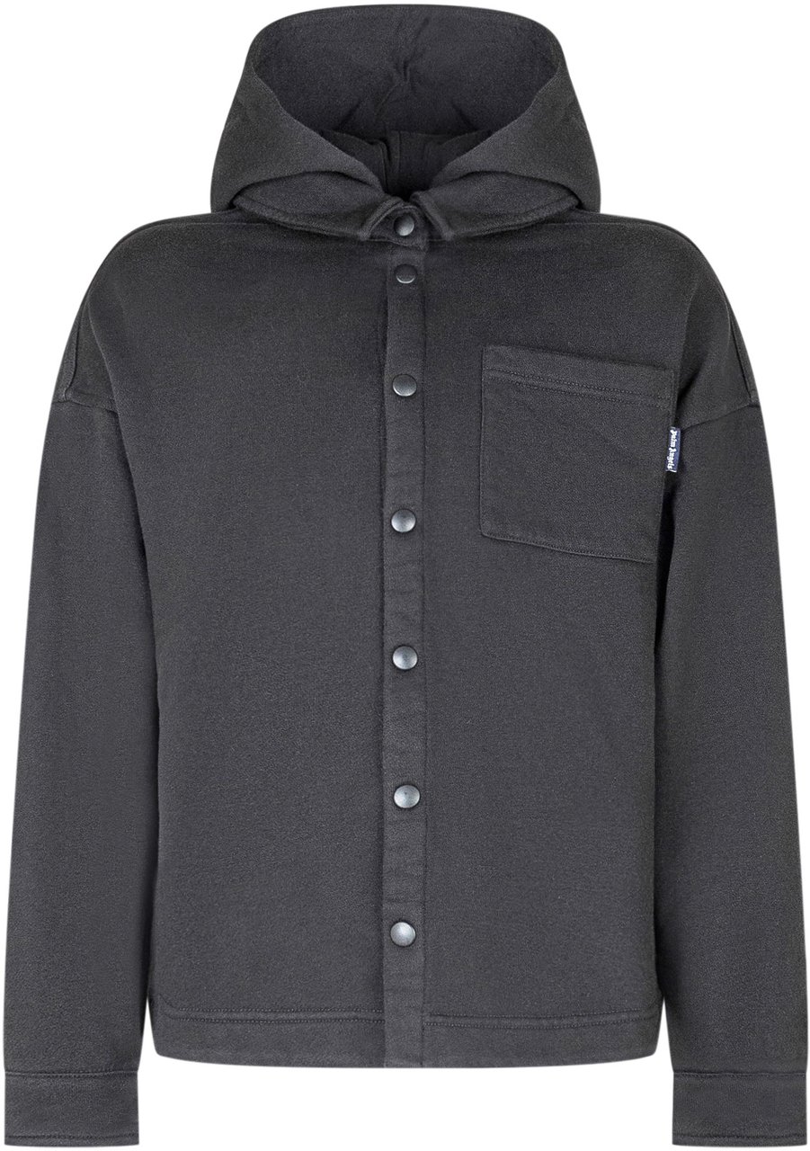 Palm Angels Camicia Nera con Cappuccio Palm Angels Kids Zwart