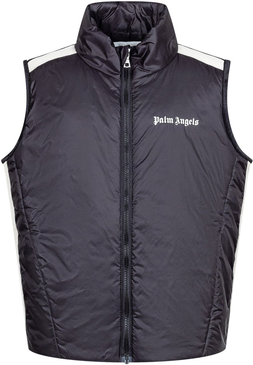 Palm Angels Gilet Imbottito con Logo Zwart