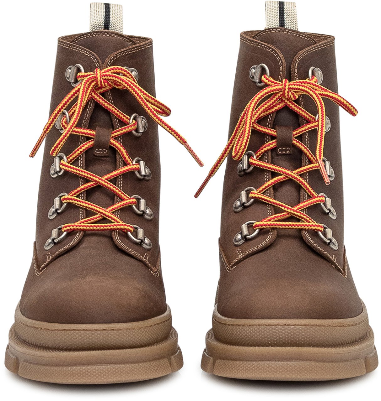 Palm Angels Palm Angels Kids Anfibi Marroni con Lacci Bruin