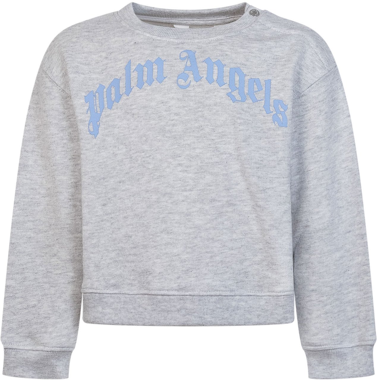 Palm Angels Felpa Girocollo Logo Curvo Lichtgrijs