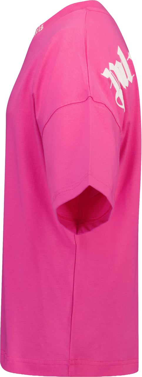 Palm Angels Kinder Meisjes T-Shirt In Fuchsia Roze