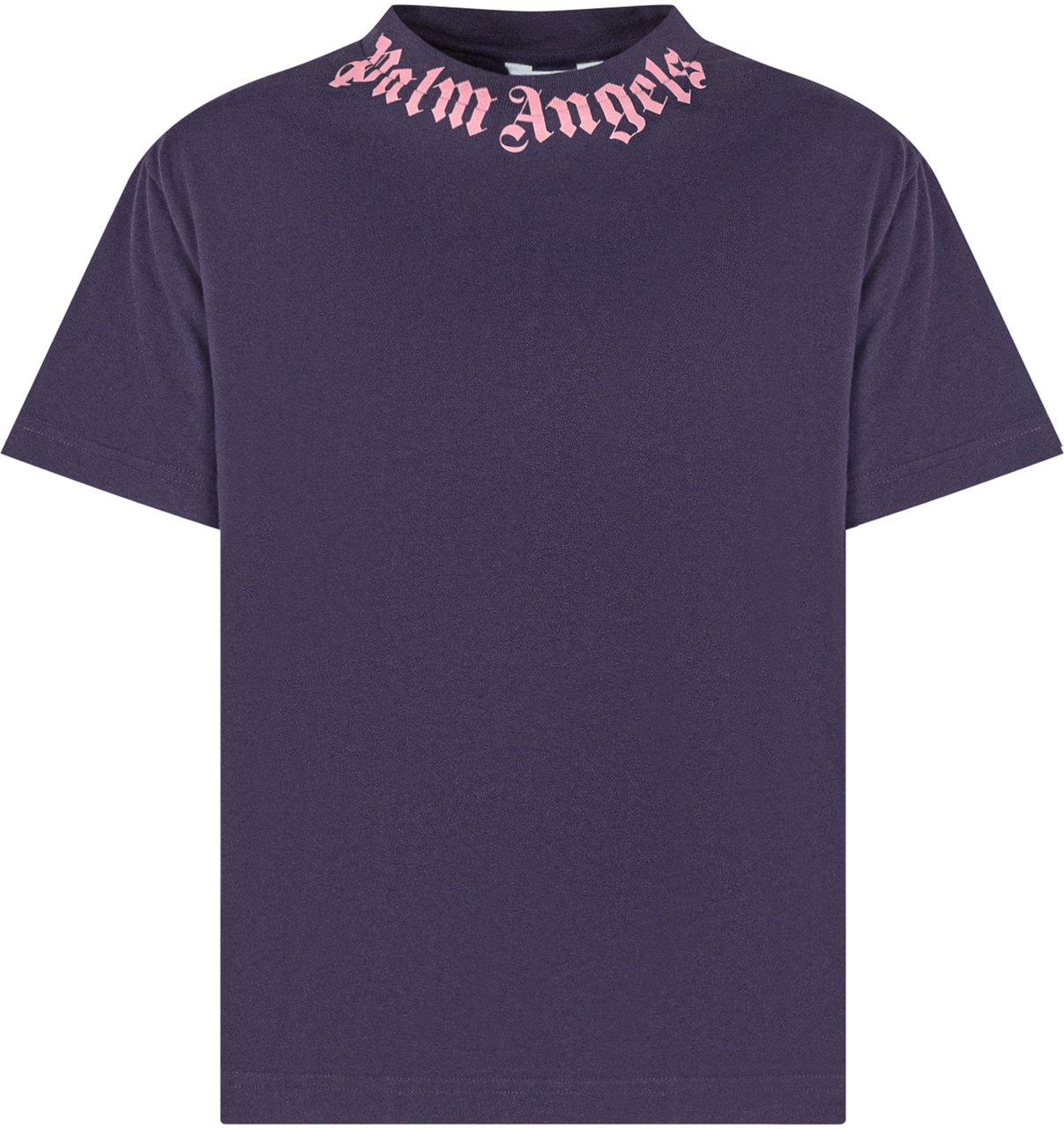 Palm Angels Palm Angels T-Shirt Logo Collo Viola Blauw