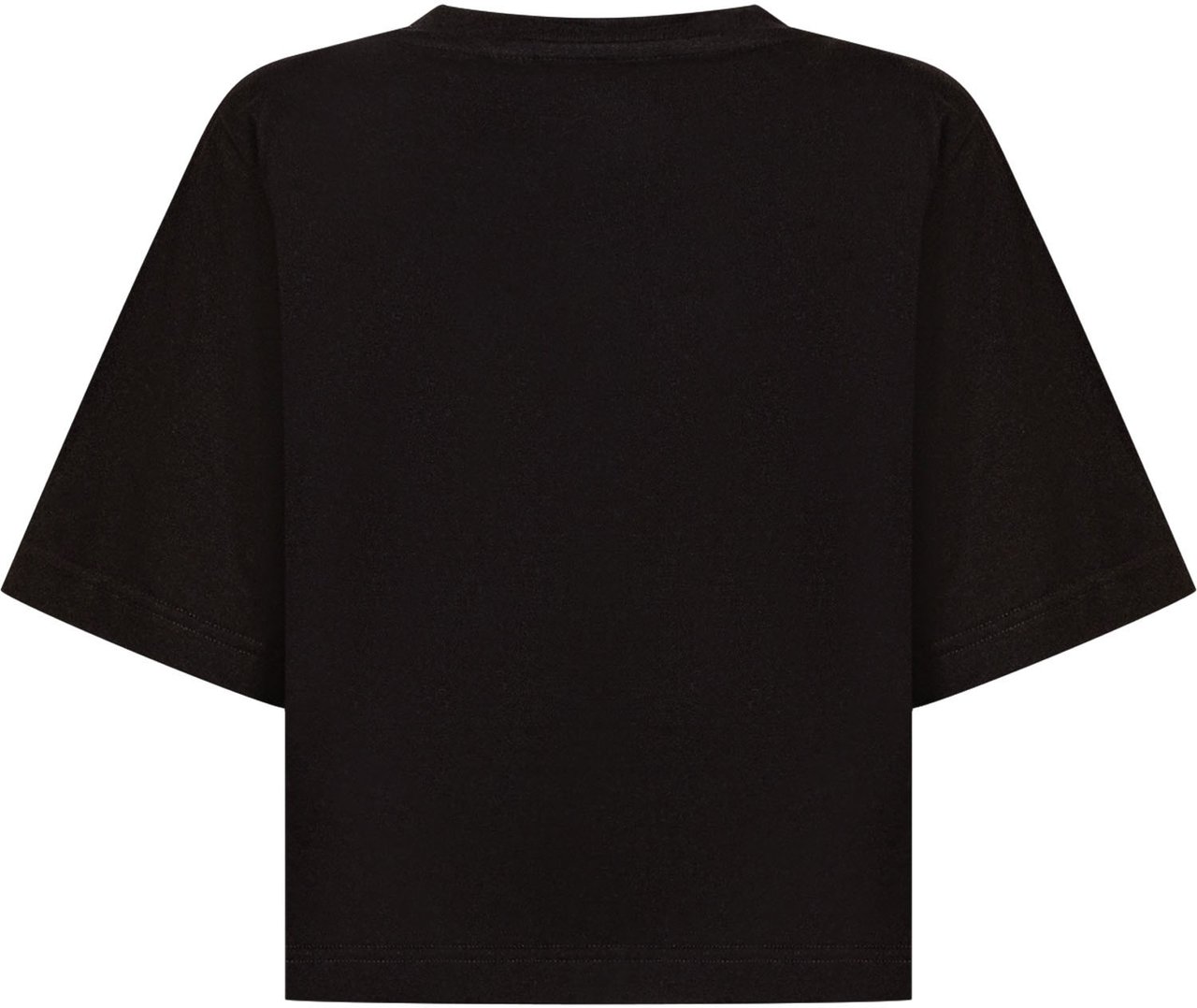 Palm Angels T-shirt in Jersey con Logo Frontale Zwart