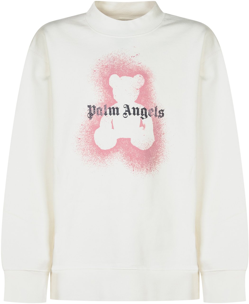 Palm Angels Palm Angels Kids Felpa Bianca con Orsetto Spray Rosa Wit