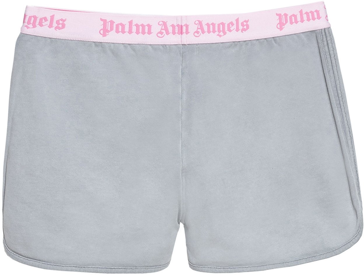 Palm Angels Shorts con Logo Lichtgrijs