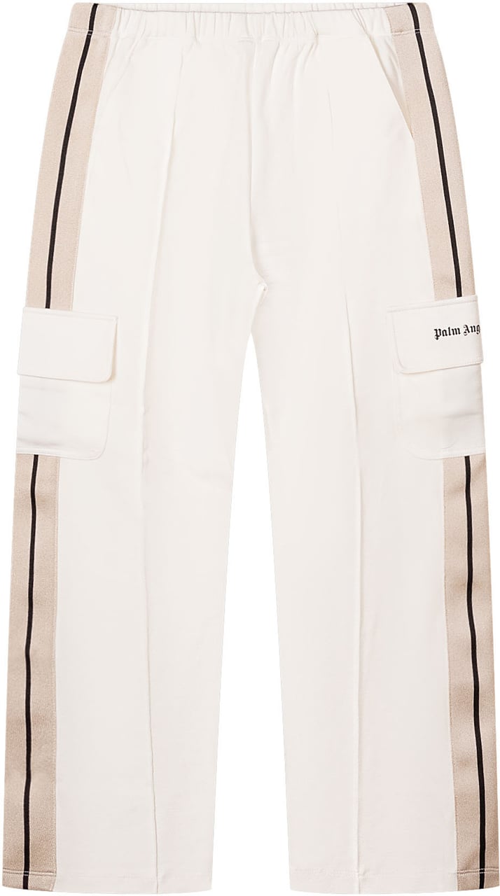 Palm Angels Pantaloni Ampi con Bande Laterali e Tasche Cargo Wit