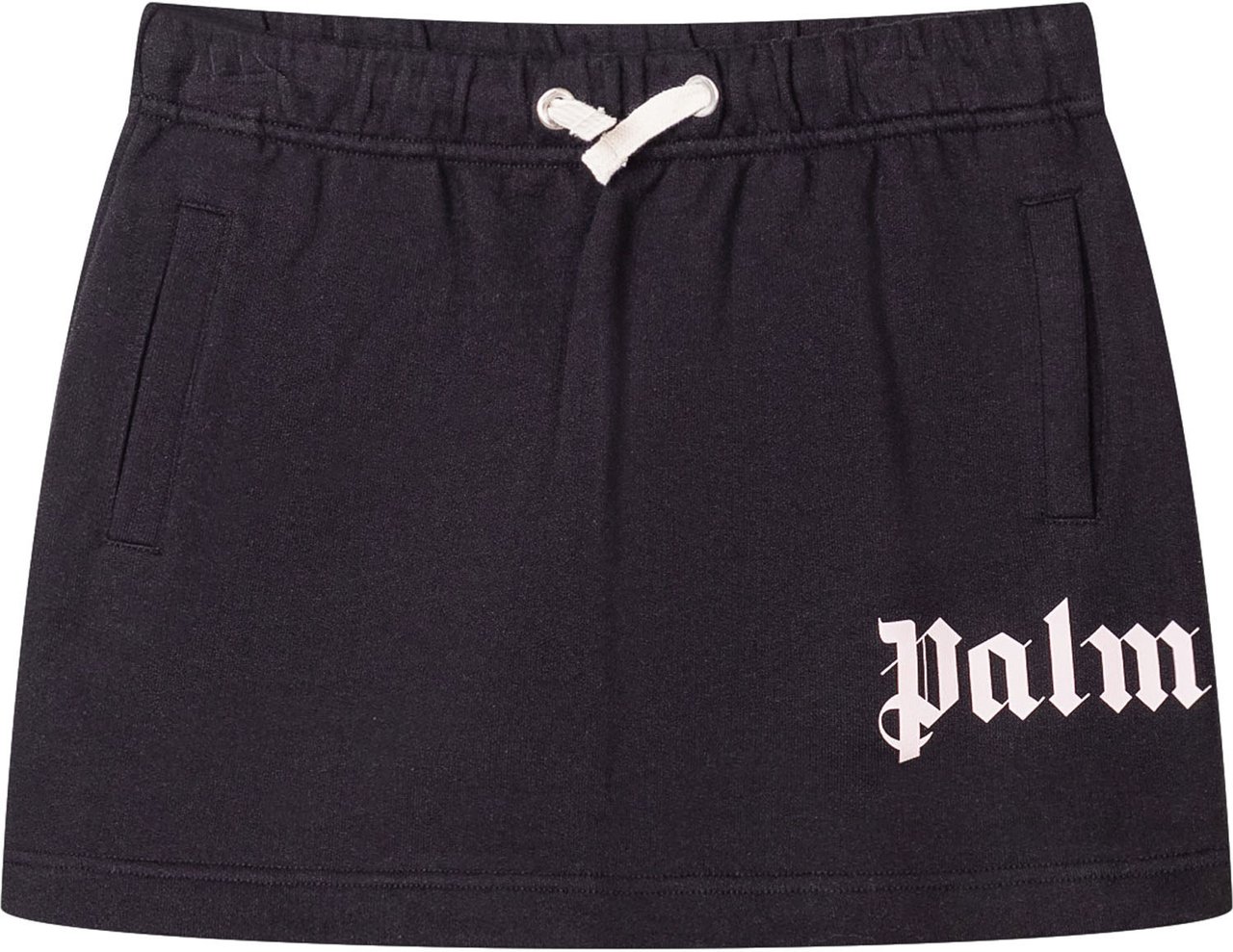 Palm Angels Gonna in Felpa con Logo Laterale Zwart